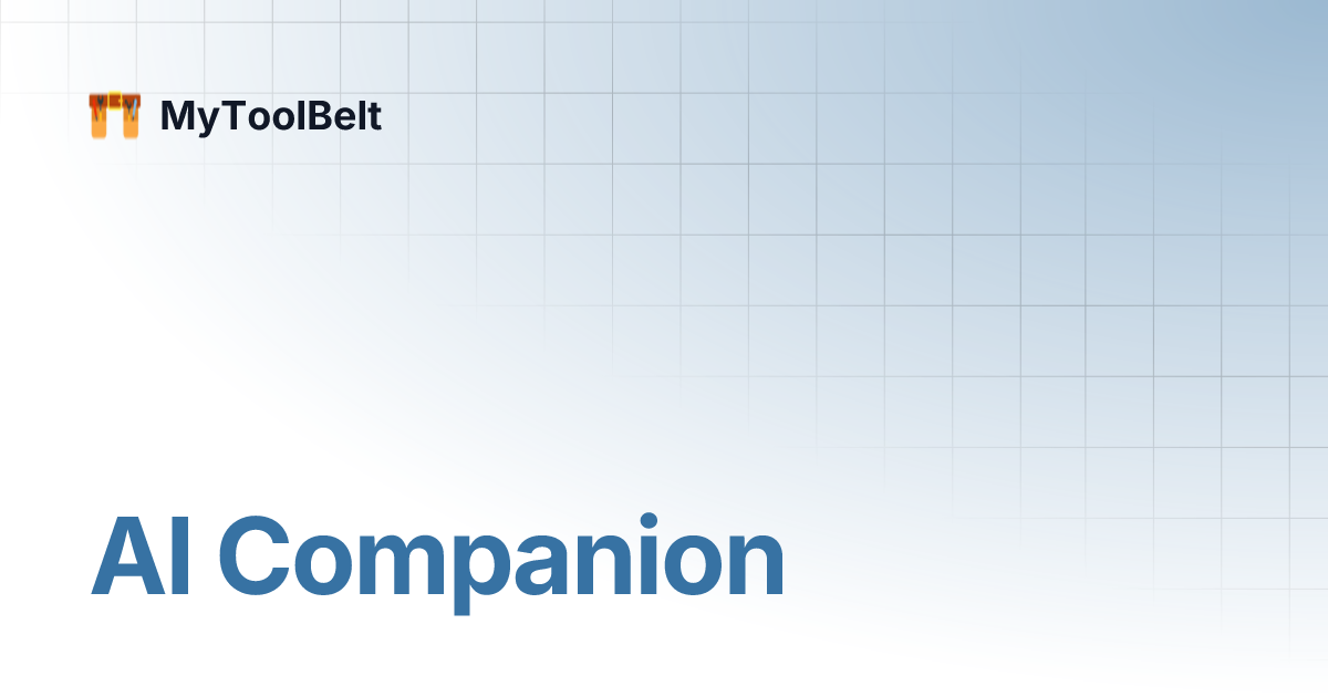 Ai companion mytoolbelt